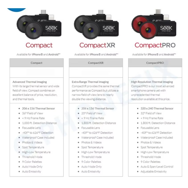 For Seek Thermal Imaging     I - огляд і ціна Seek Compact Pro Android