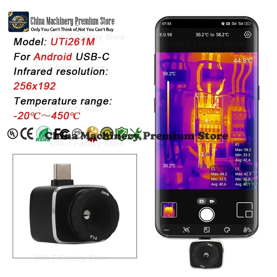 UNI-T Infrared Thermal Imaging - огляд і ціна Thermal Imaging Camera 256X192