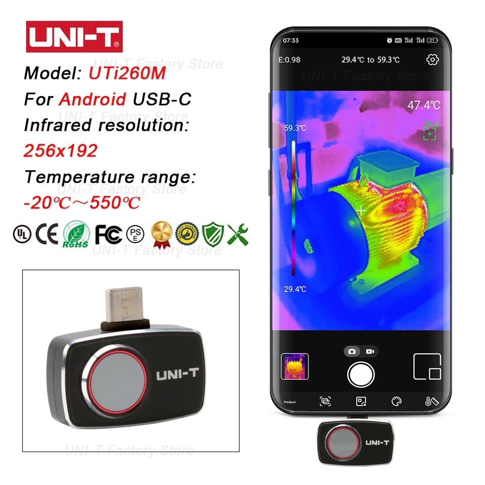 UNI-T Infrared Thermal Imaging - огляд і ціна Thermal Imaging Camera 256X192